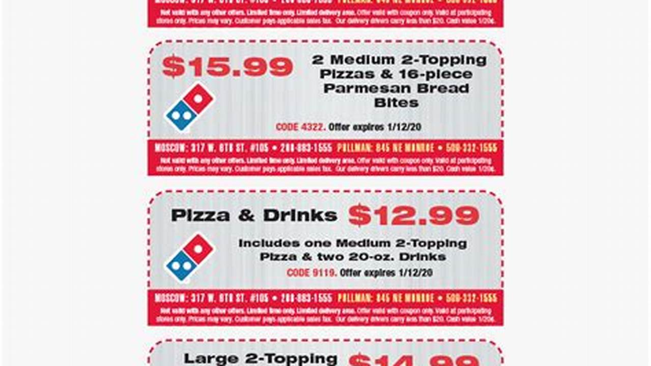 Coupons Dominos 2024