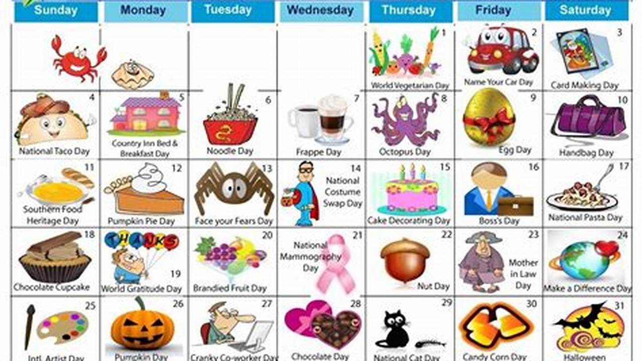 Crazy National Days Calendar