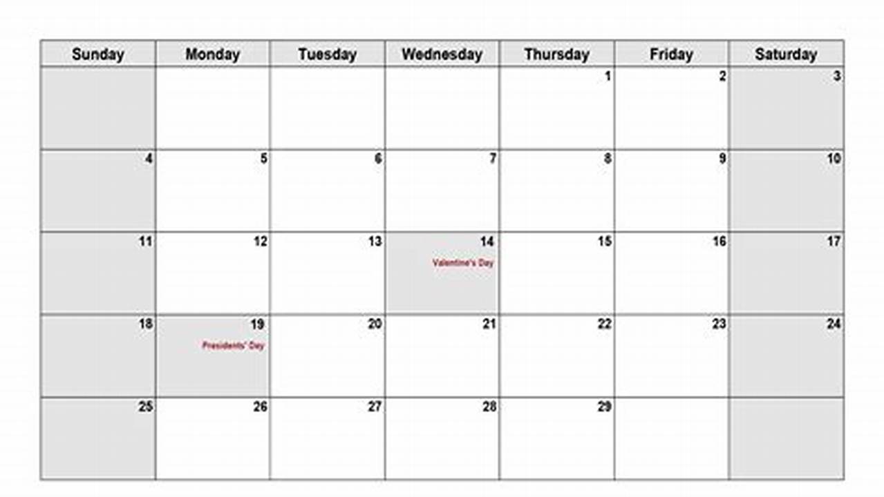 Create A Personalized Calendar For February 2024 Tacoma