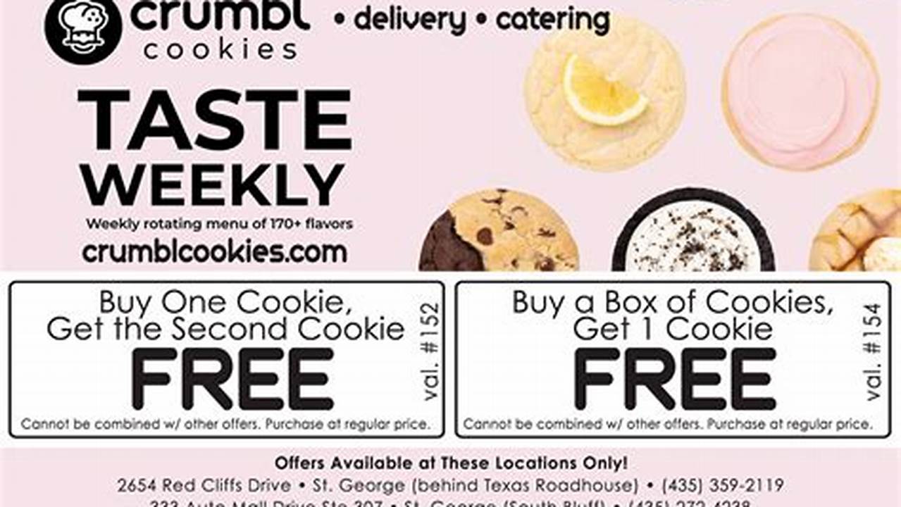 Crumbl Cookie Coupons 2024