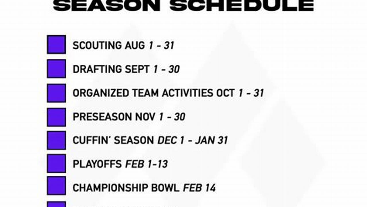 Cuffing Season Schedule 2024