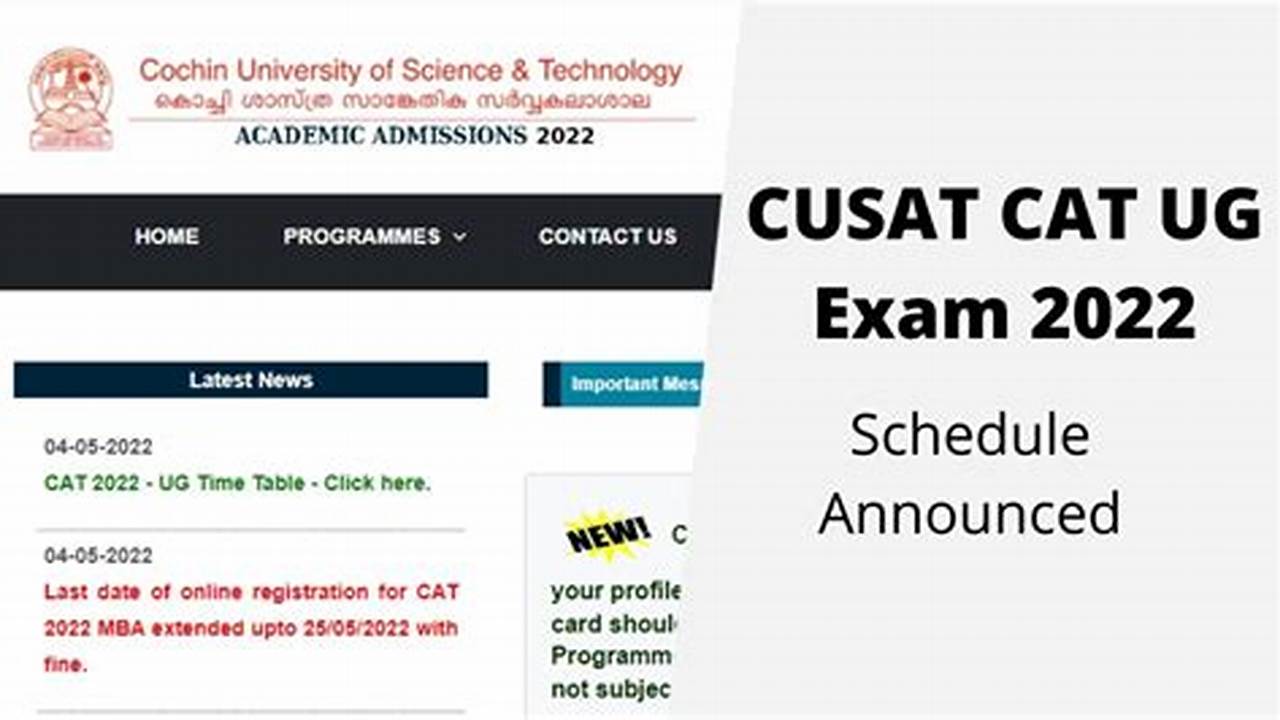 Cusat Cat 2024 Last Date