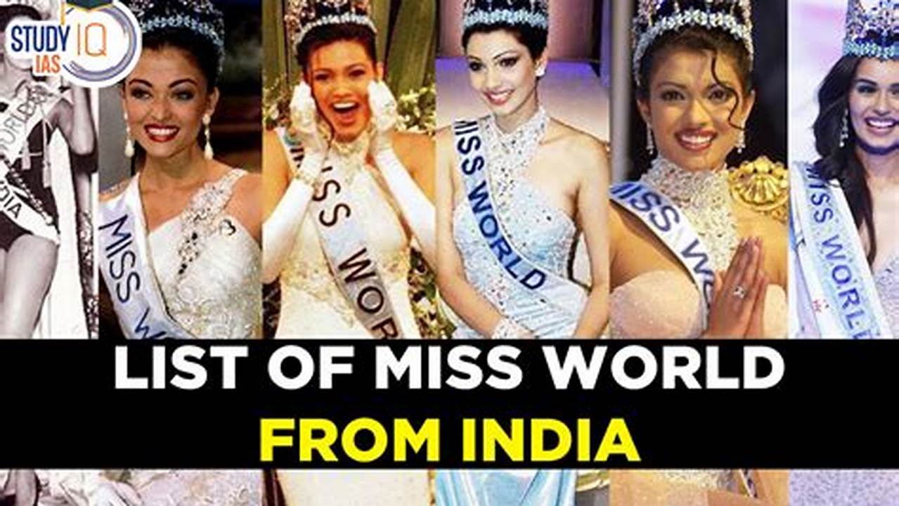 Daftar Nama Pemenang Kontes Miss India Worldwide India