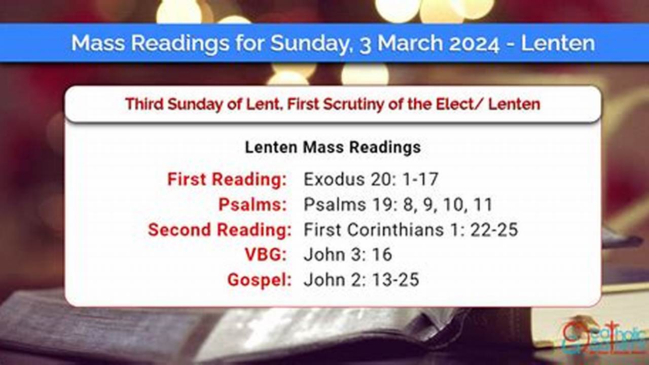 Daily Reading For Sunday March 24, 2024., 2024