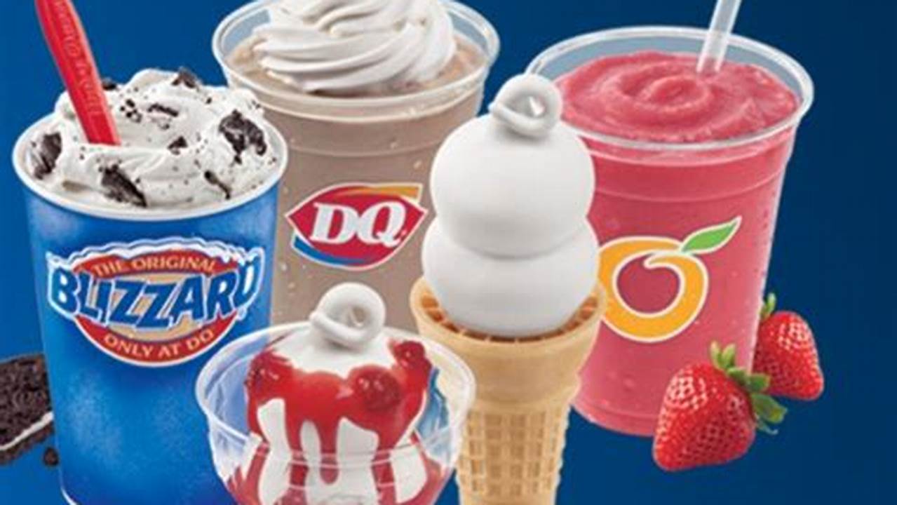 Dairy Queen Ice Cream Menu 2024 Ad