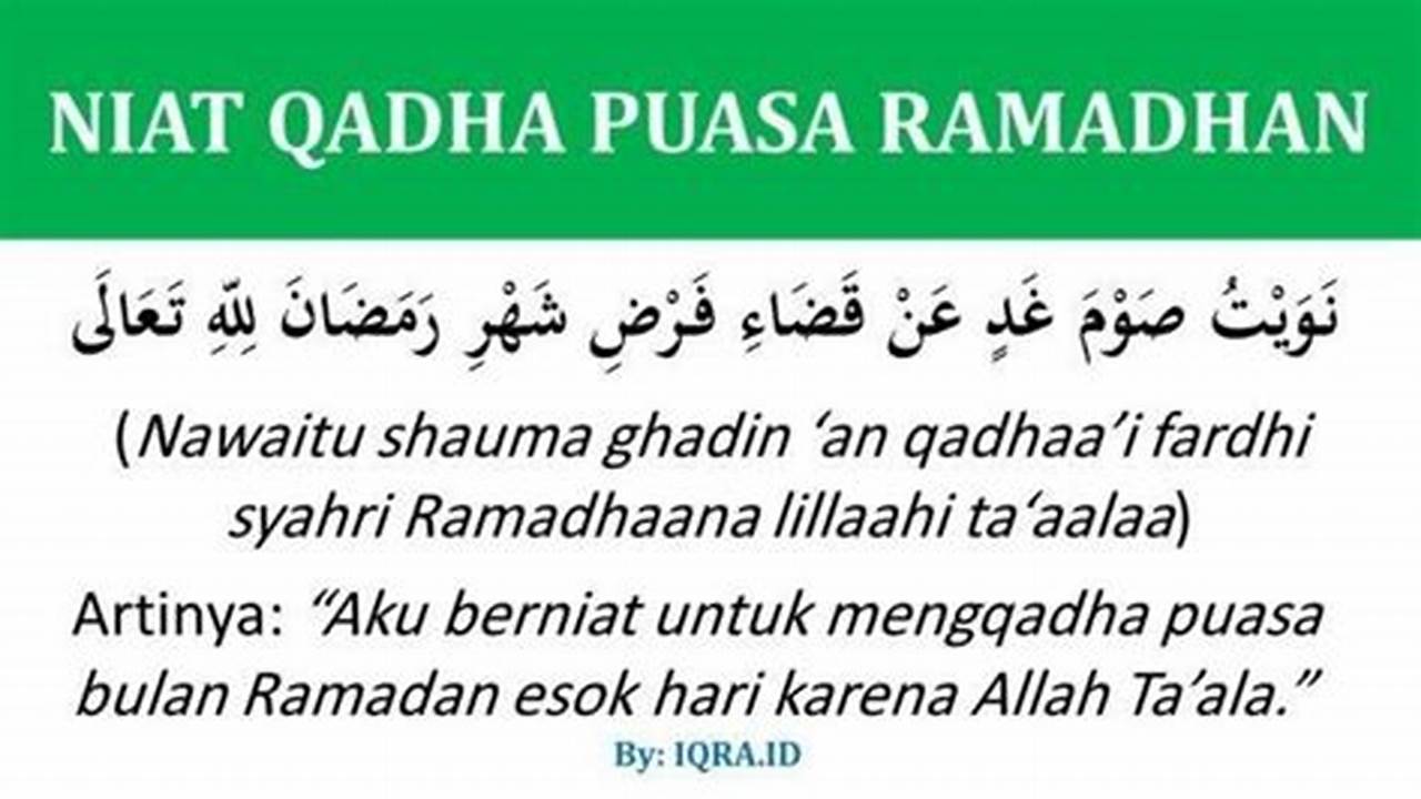 Dalil Doa Qadha Puasa Ramadan, Ramadhan