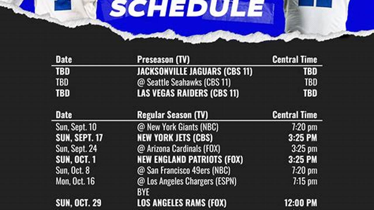 Dallas Cowboys 2024 2024 Schedule