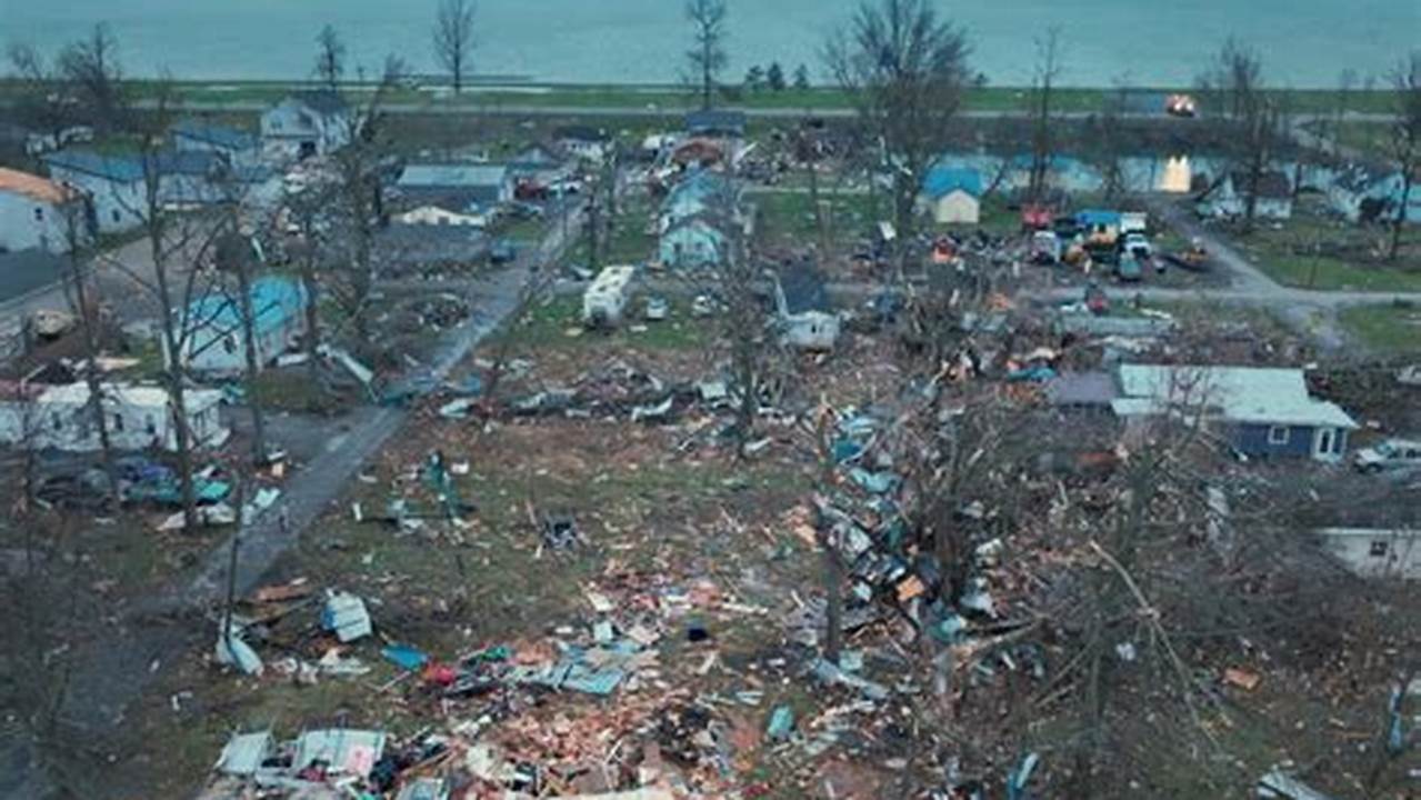 Damage From Tornadoes Is Revealed In The Morning Light After Tornadoes Ripped Through The Indian Lake Area Of Logan County, Ohio, U.s., March 15,., 2024