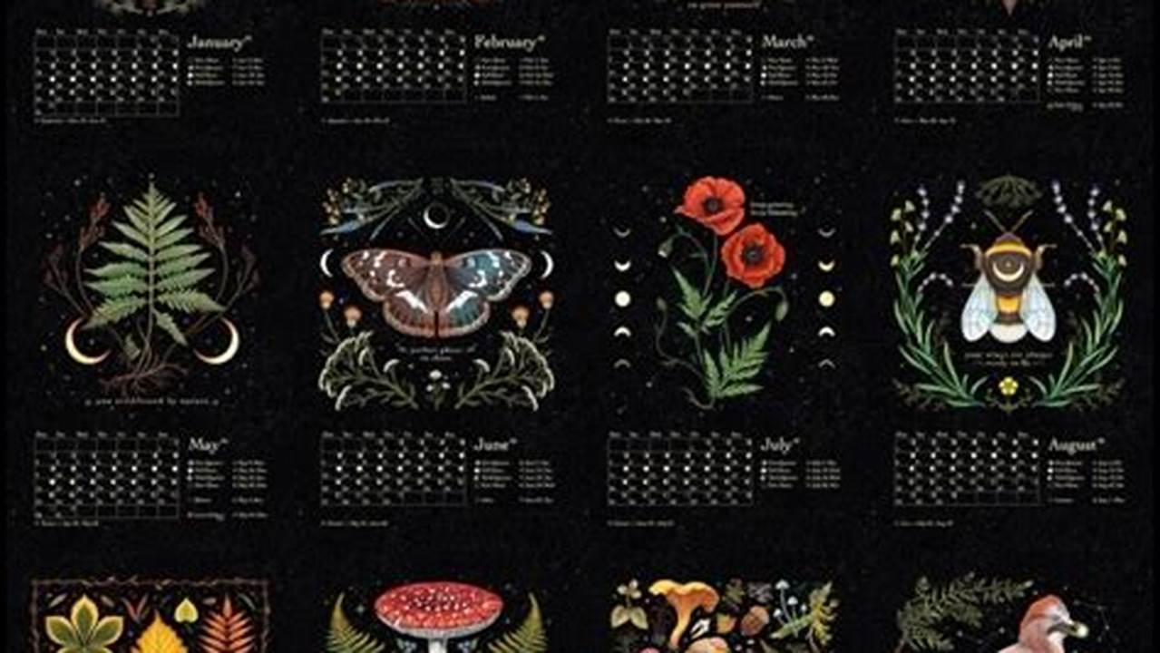 Dark Forest Lunar Calendar 2024 Calendar Printable Coloring