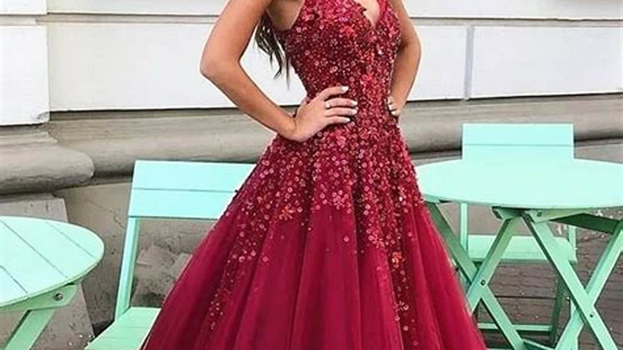 Dark Red Prom Dresses 2024
