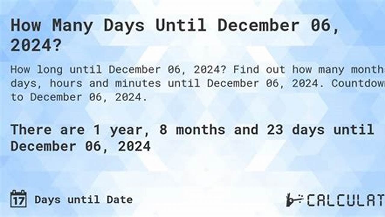 Days Until December 6 2024