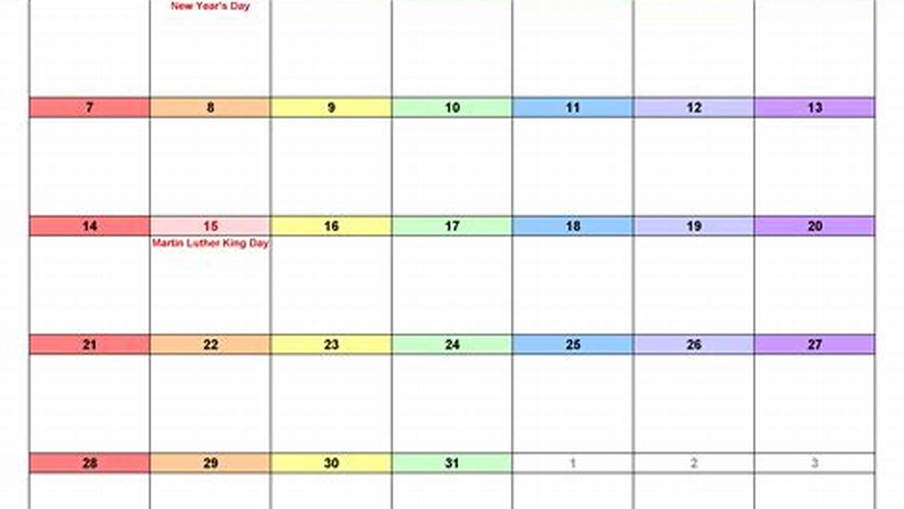 December 2024 And January 2024 Calendar Excel