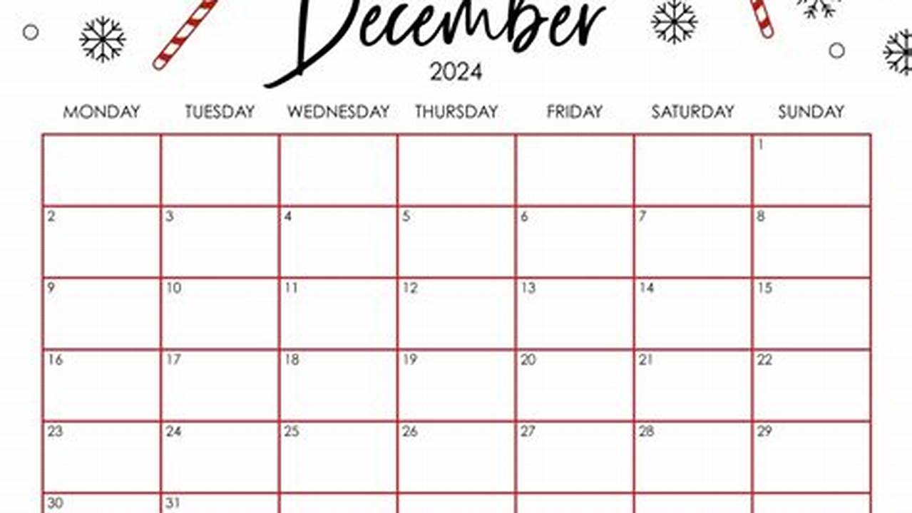 December 2024 Calendar For Kids