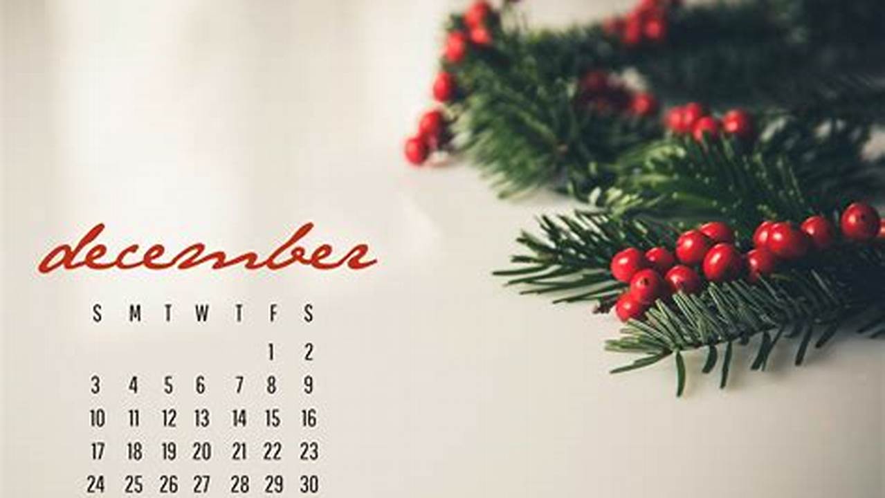 December Wallpaper Calendar