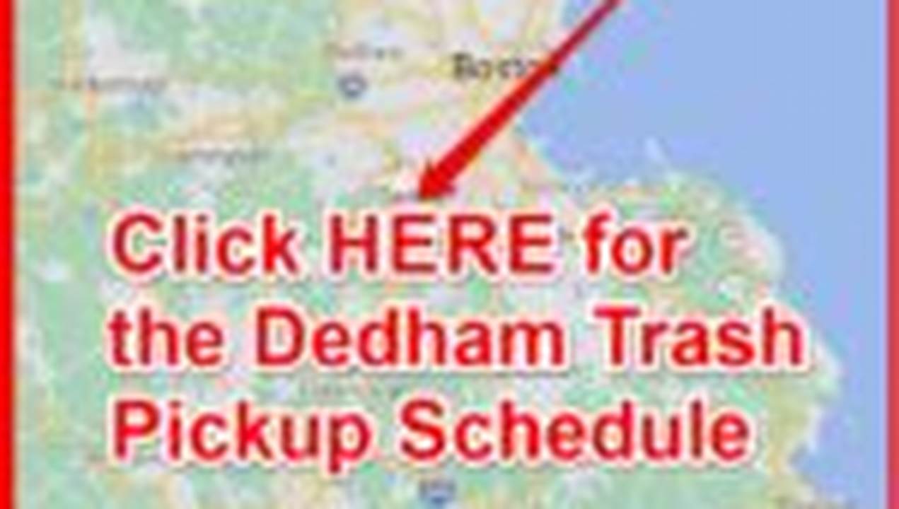 Dedham Trash Schedule 2024