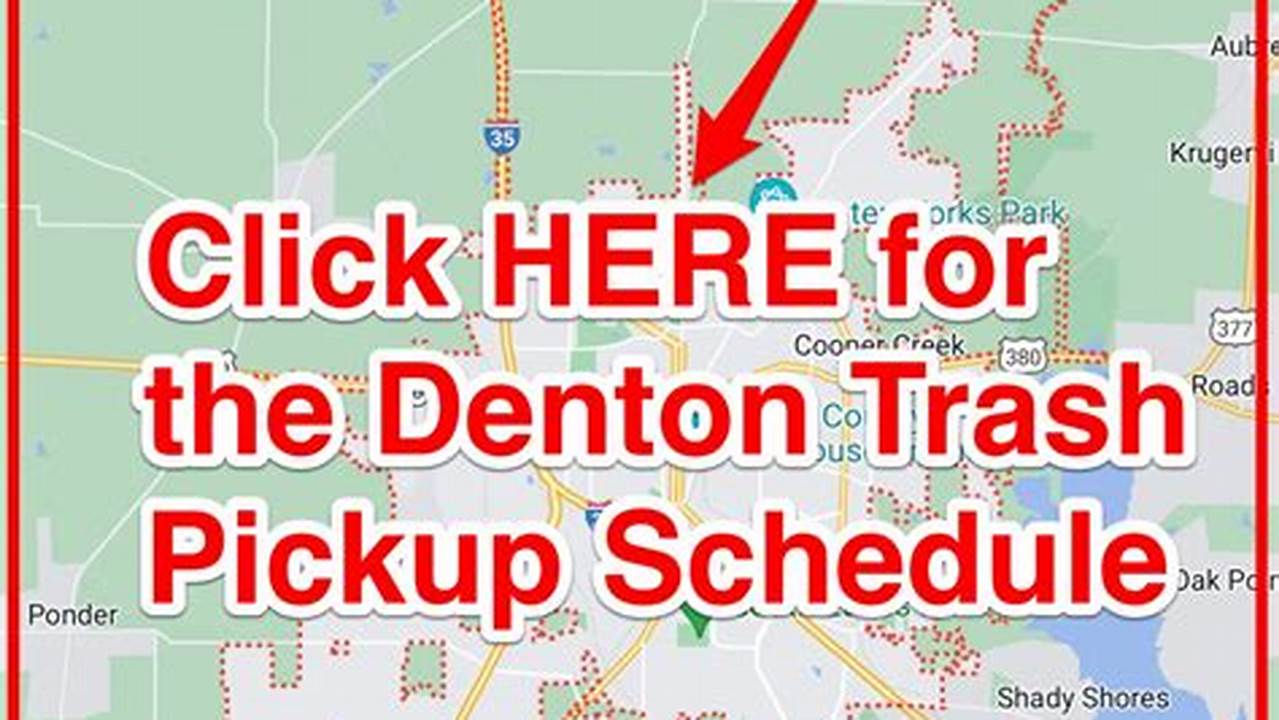 Denton Trash Pickup Schedule 2024