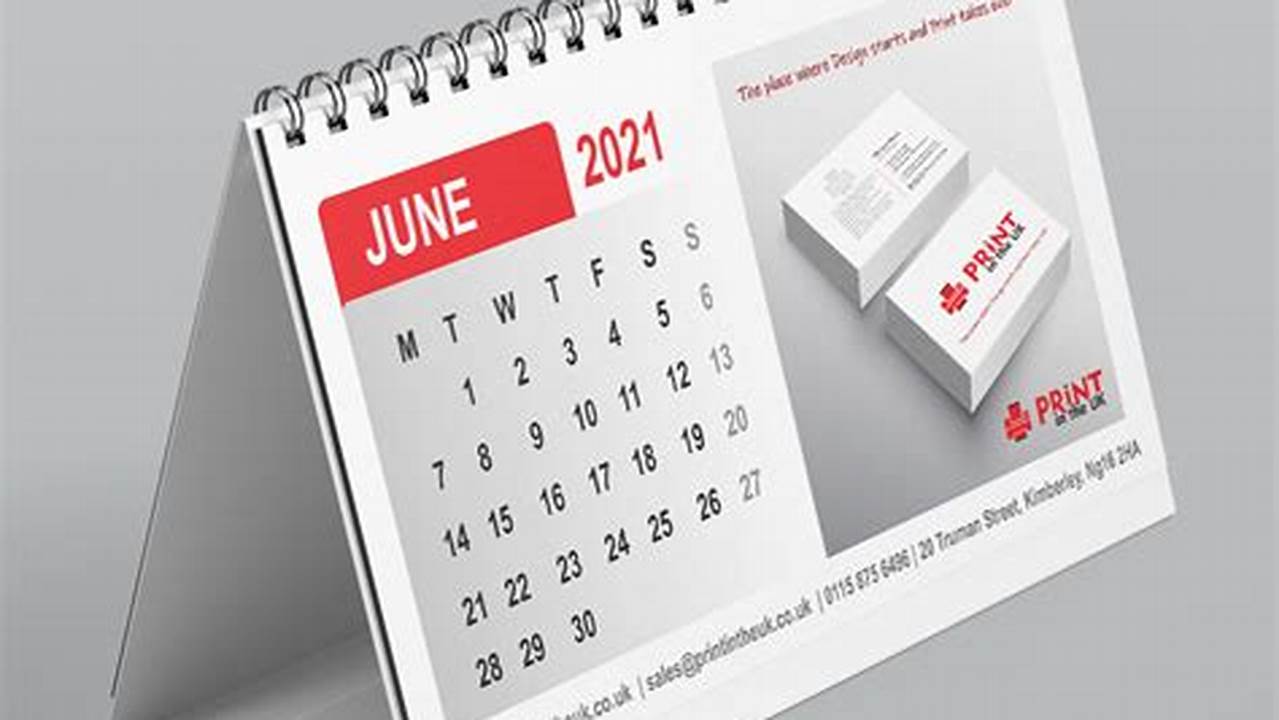 Desk Calendar Design 2024 Size