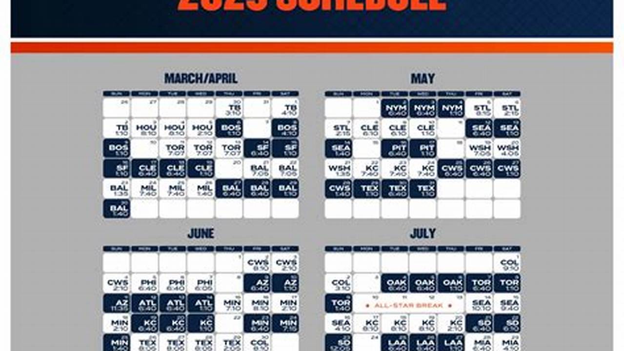 Detroit Tigers Regular Season Schedule 2024