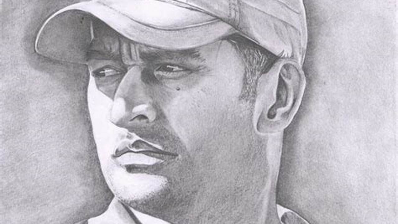 Dhoni Pencil Art: A Masterpiece of Skill and Dedication