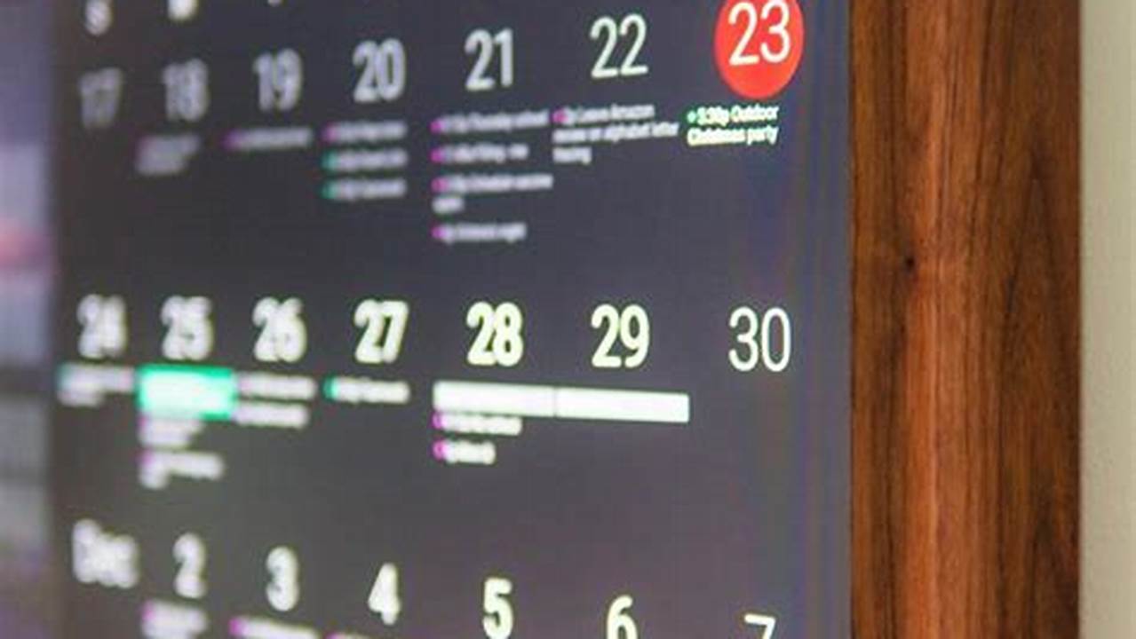 Digital Touch Screen Wall Calendar