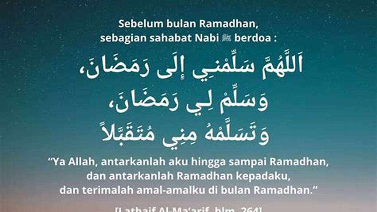 Disampaikan Pada Bulan Ramadhan, Ramadhan