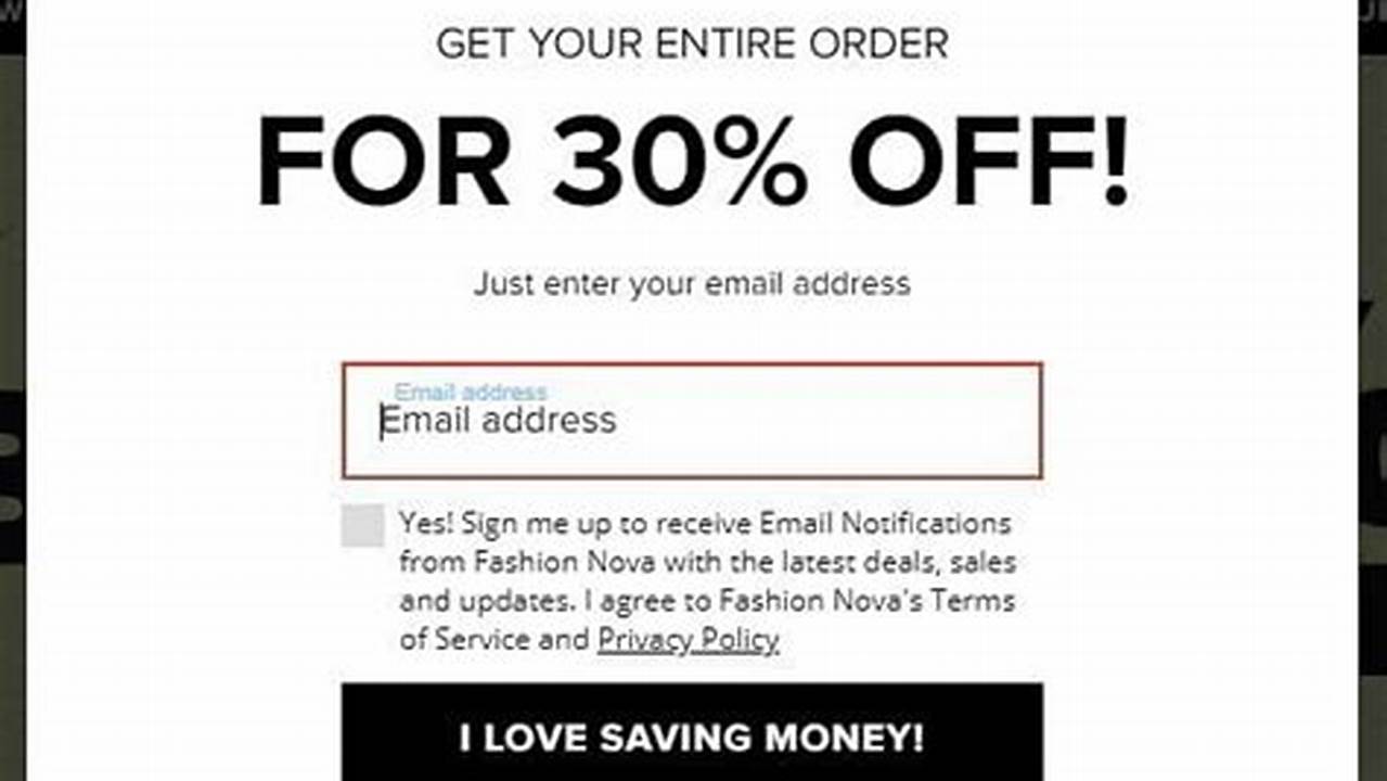 Discount Code Fashion Nova 2024