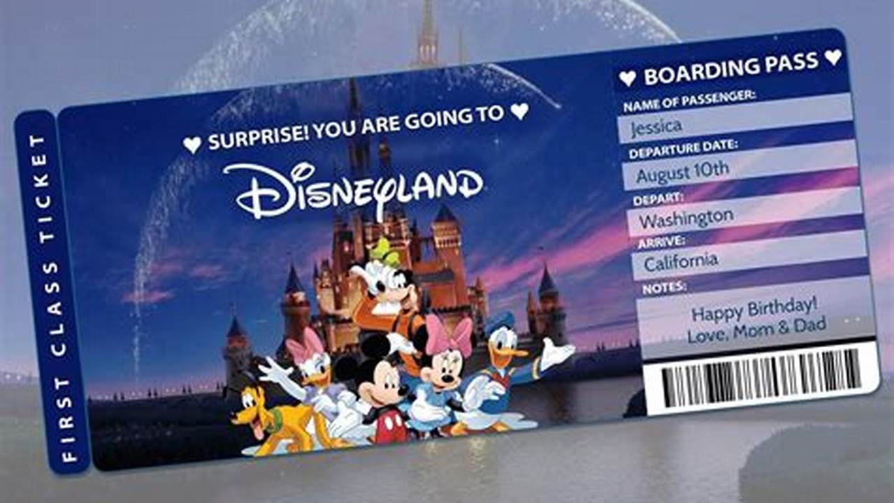 Disneyland Tickets March 2024