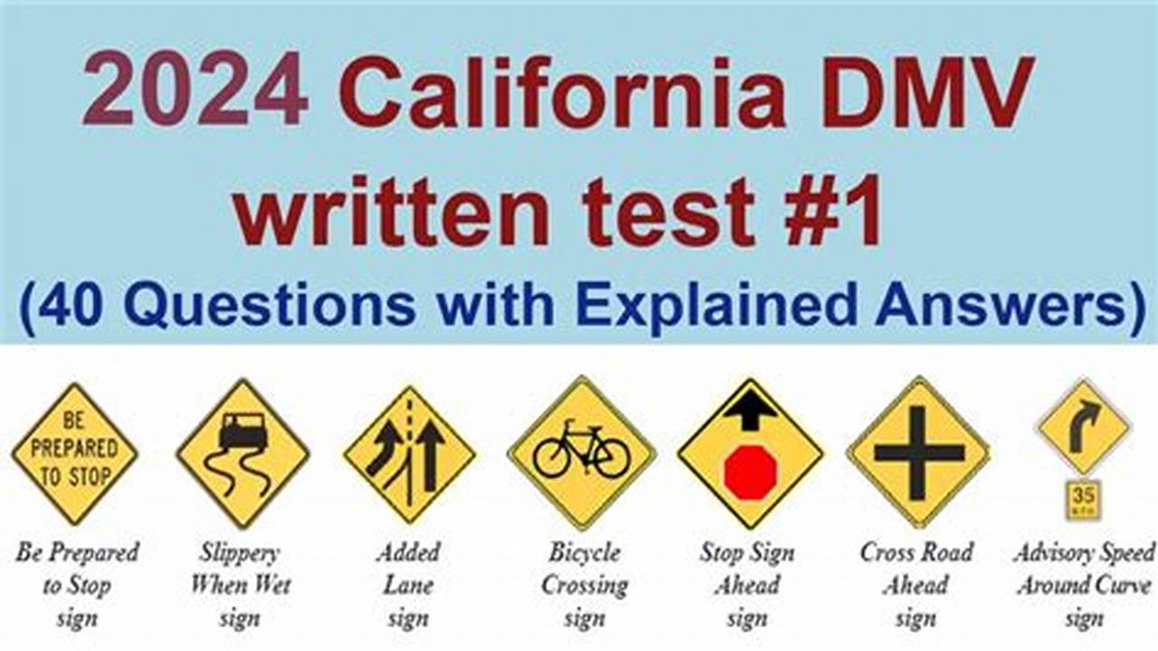 Dmv Test 2024 California