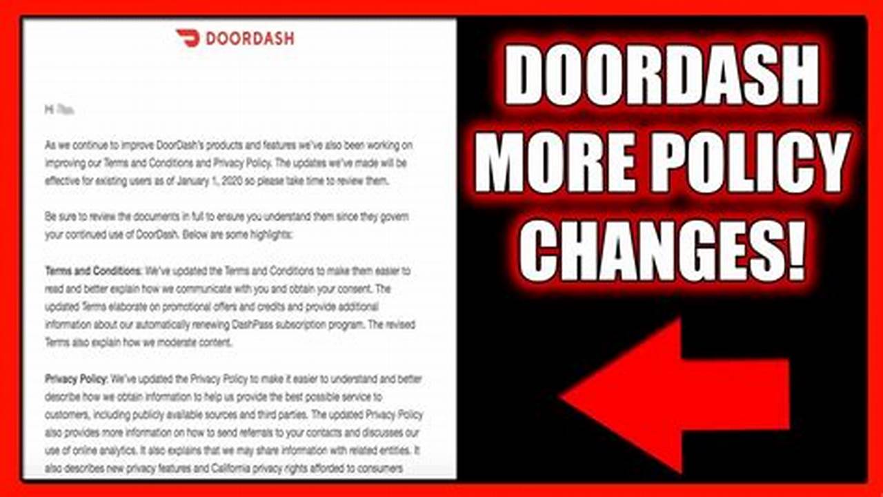Doordash New Terms And Conditions 2024