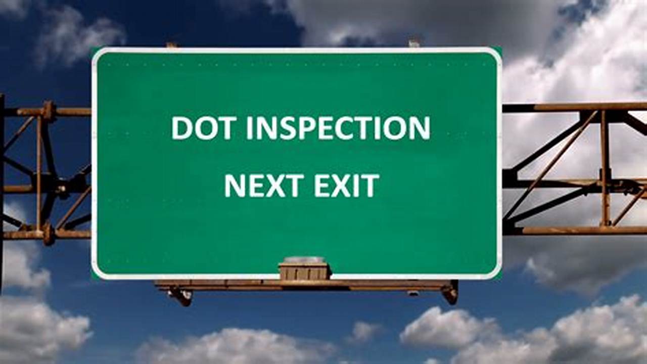 Dot Inspection Week 2024 Schedule