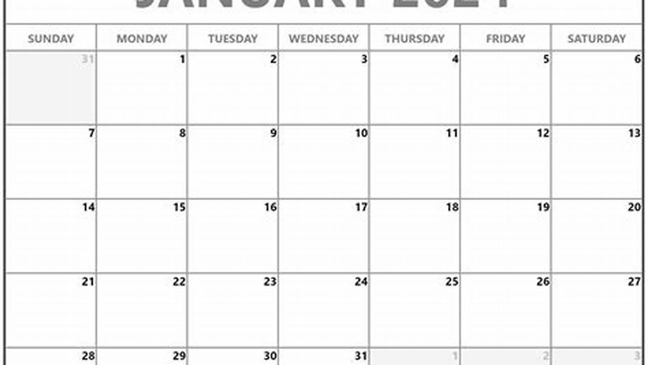 Download, Edit, Or Print This Free January 2024 Calendar Template In Pdf, Word, Or Excel., 2024