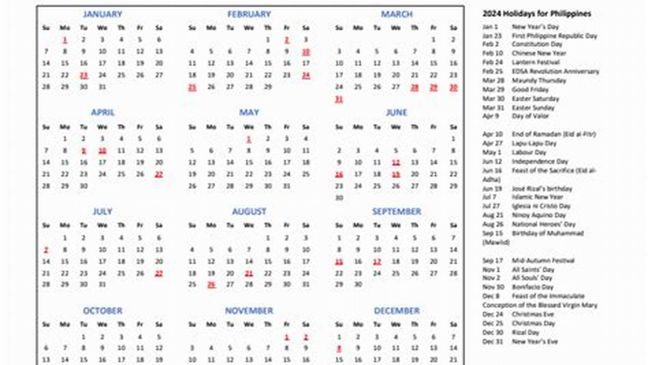 Downloadable 2024 Calendar Philippines Currency Converter