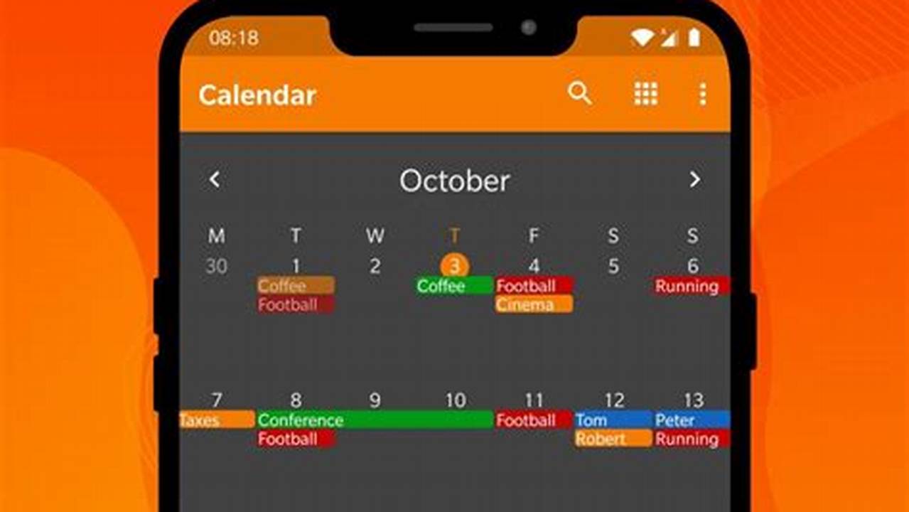 Droid Calendar App