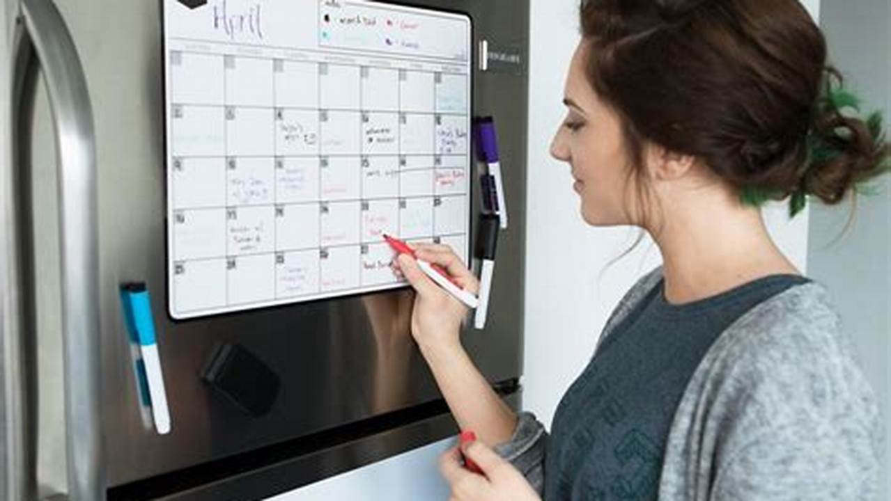 Dry Erase Magnetic Calendar For Fridge