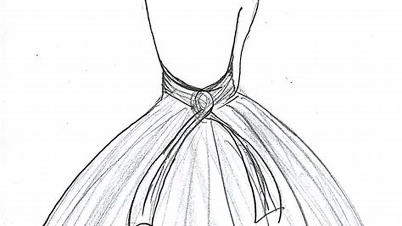 Easy Pencil Sketches of Dress