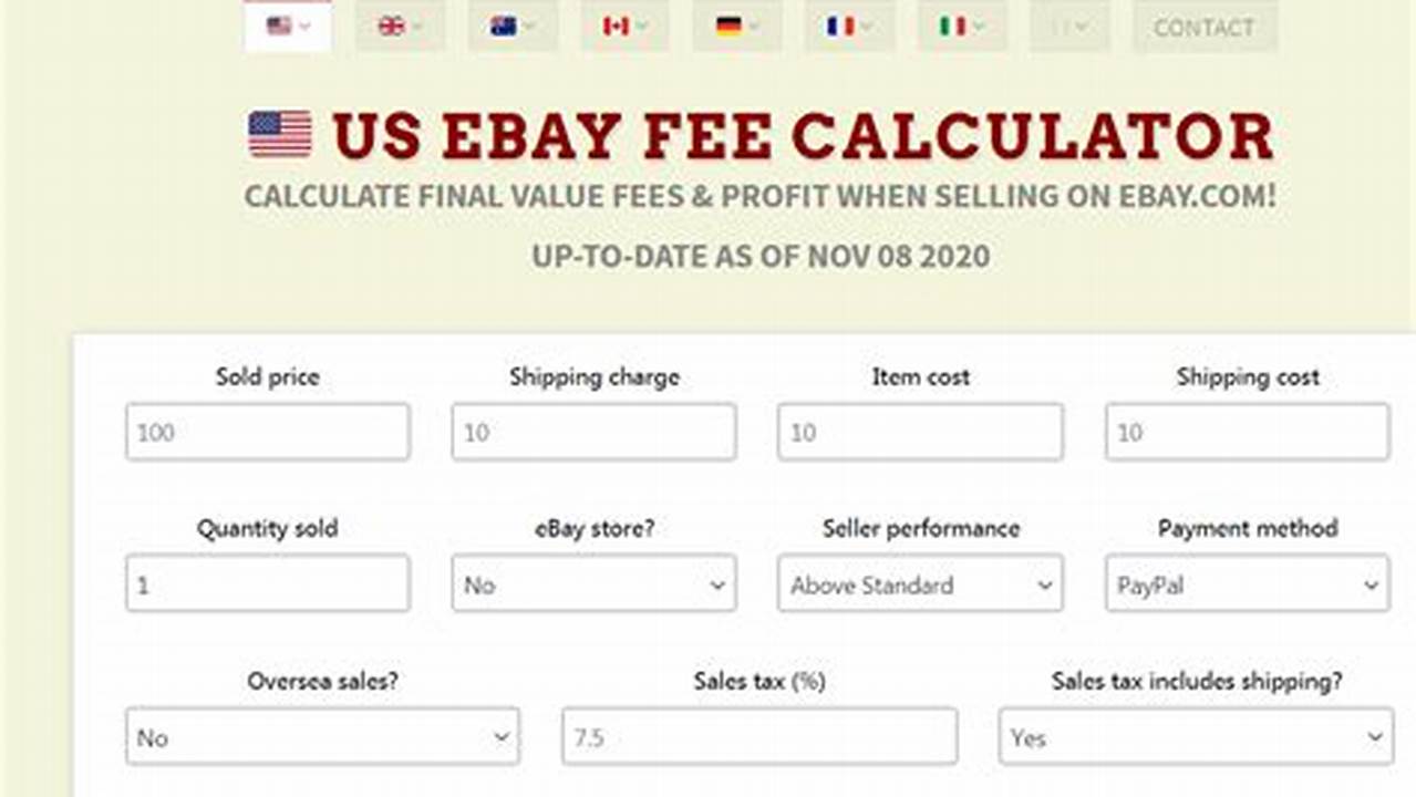 Ebay Fee Calculator 2024