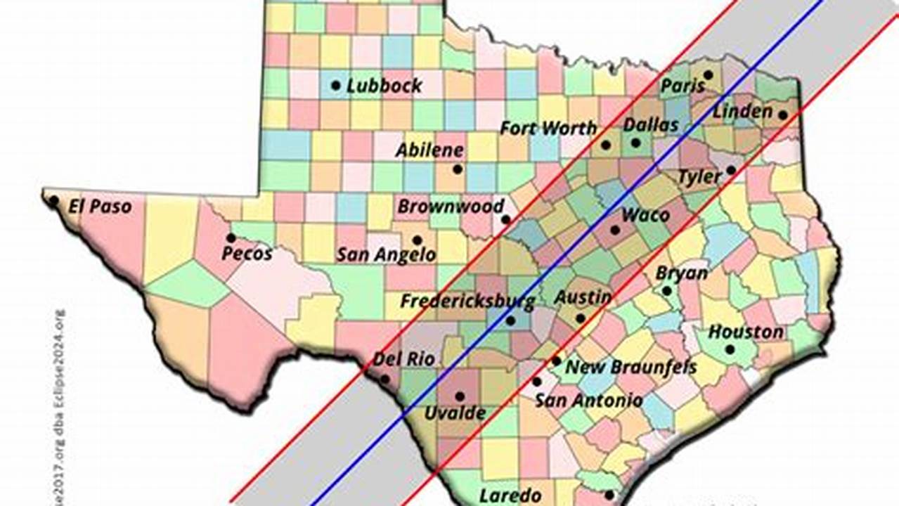 Eclipse 2024 Path Of Totality Map Texas