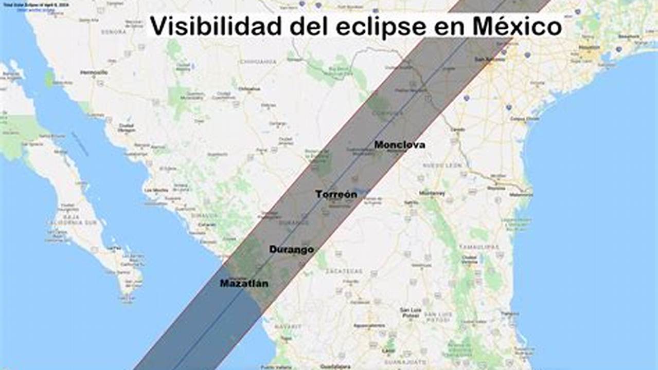 Eclipse Solar 2024 Mexico Trayectoria