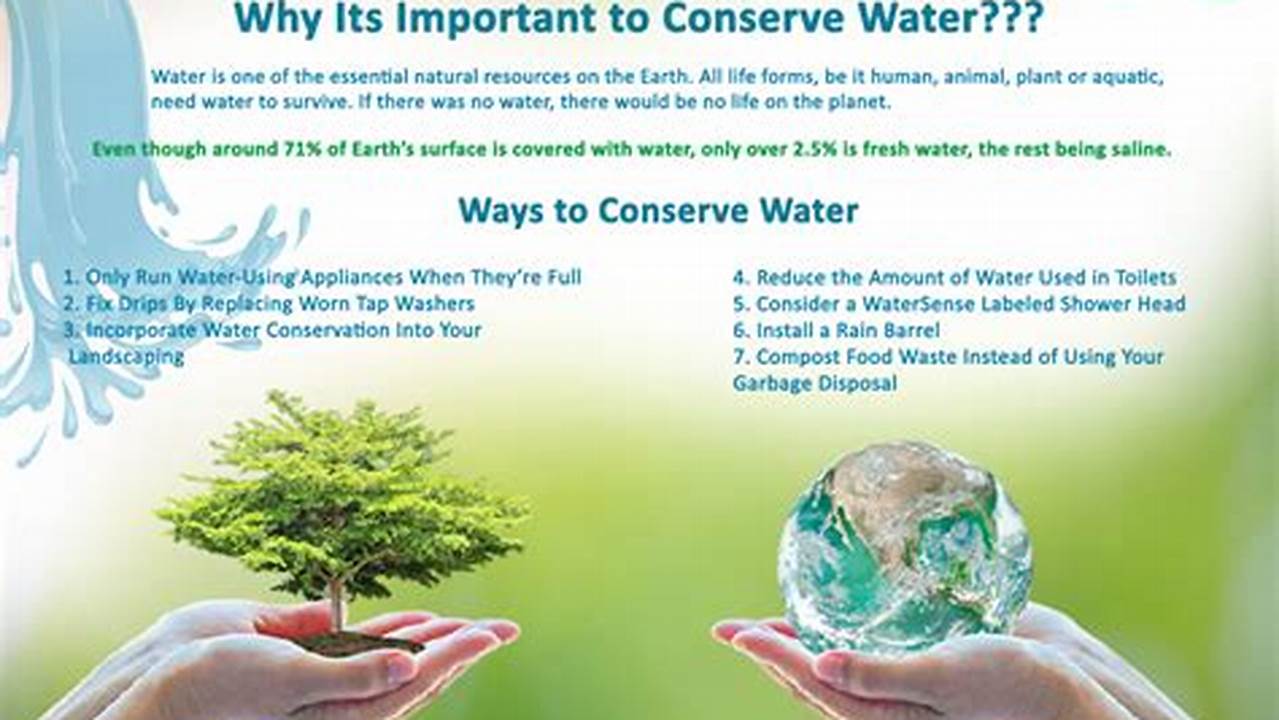 Ecosystem Preservation, Water Conservation