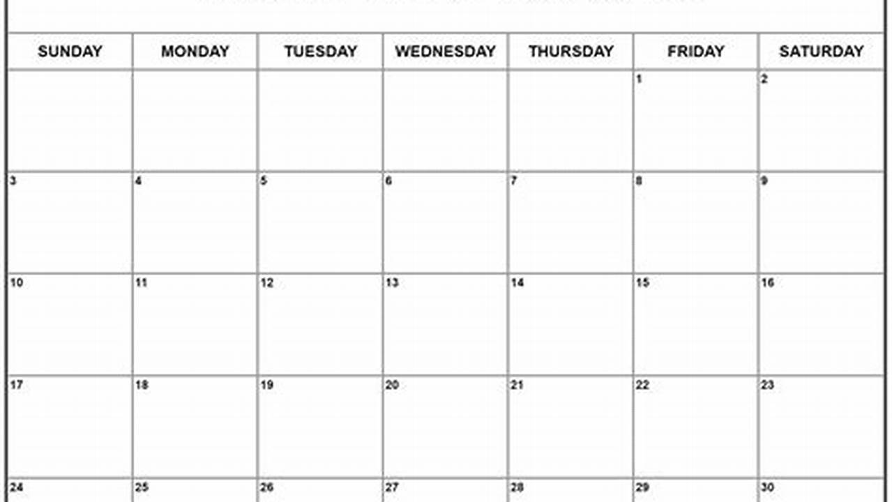 Editable Monthly Calendar November 2024