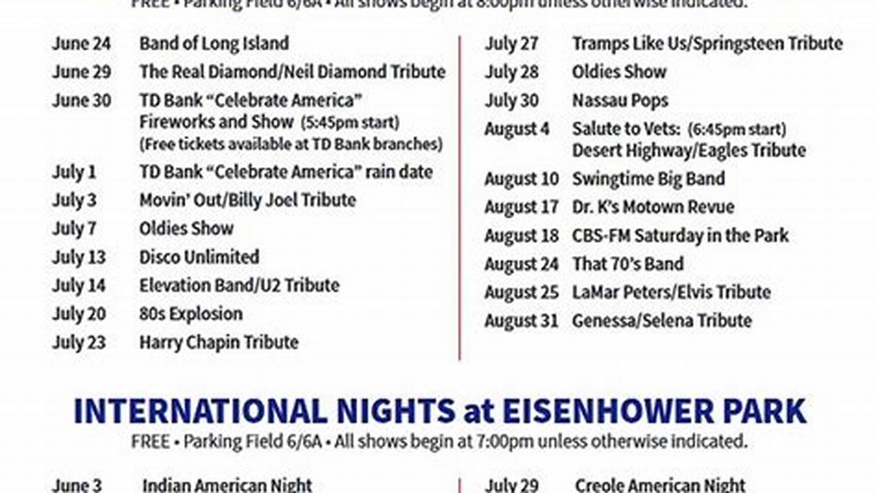 Eisenhower Park Events 2024