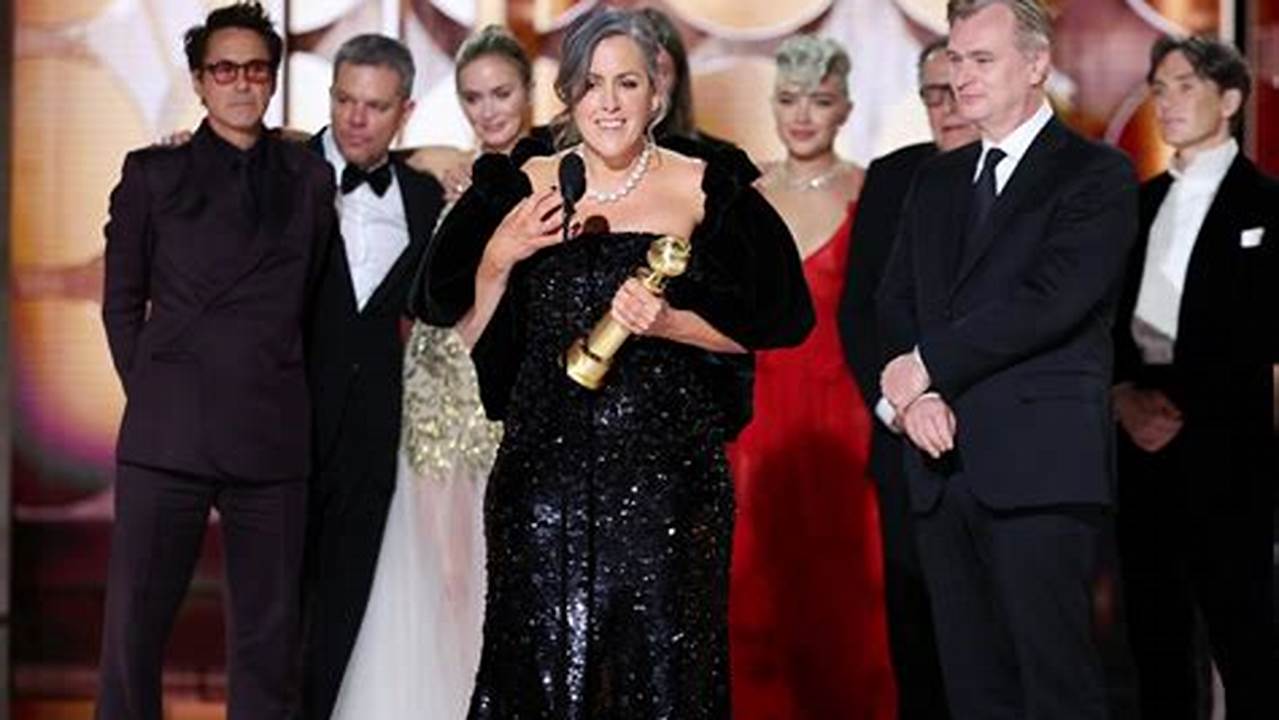 Emma Thomas Accepts The Award For Best Motion Picture Drama For Oppenheimer At The 81St Golden Globe Awards, Jan., 2024