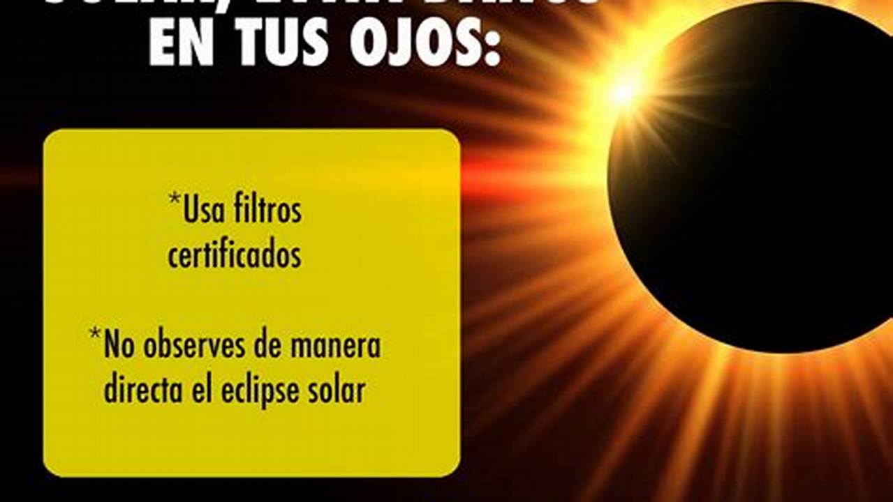 En Ningún Caso Podemos Mirar Este Eclipse Sin Protección Adecuada., 2024