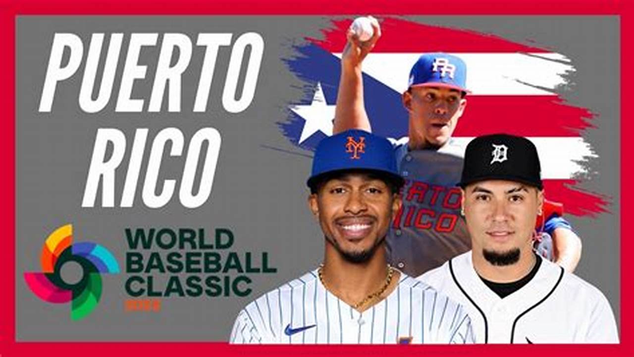 Equipo Baseball Puerto Rico Para CláSico Mundial 2024