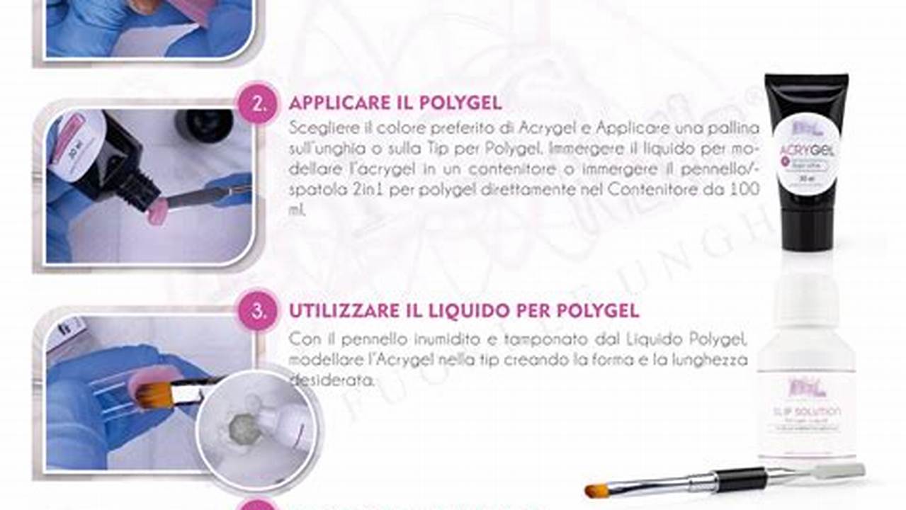 Esempi Di Come Utilizzare Il Liquido Per Modellare Polygel, IT Modello