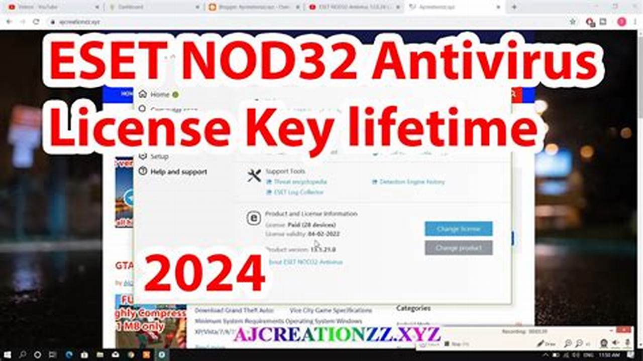 Eset Nod32 License Key 2024