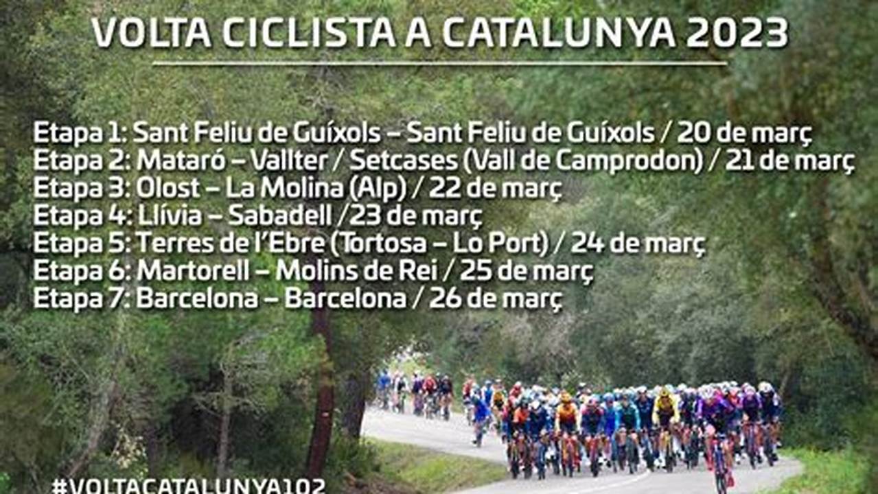 Estimated Start And Finish Times For 2024 Volta A Catalunya, 2024