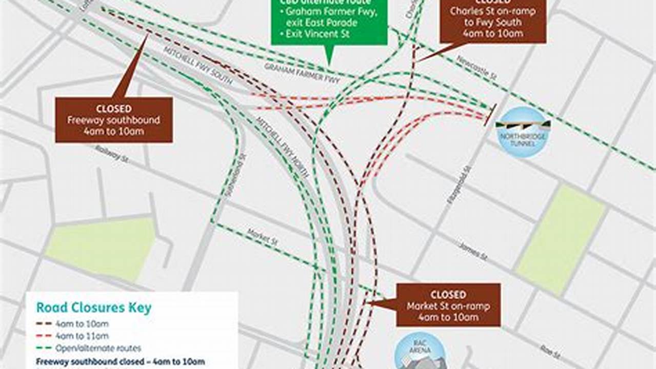 Et And Cross Streets Closure Time, March 17Th, 2024