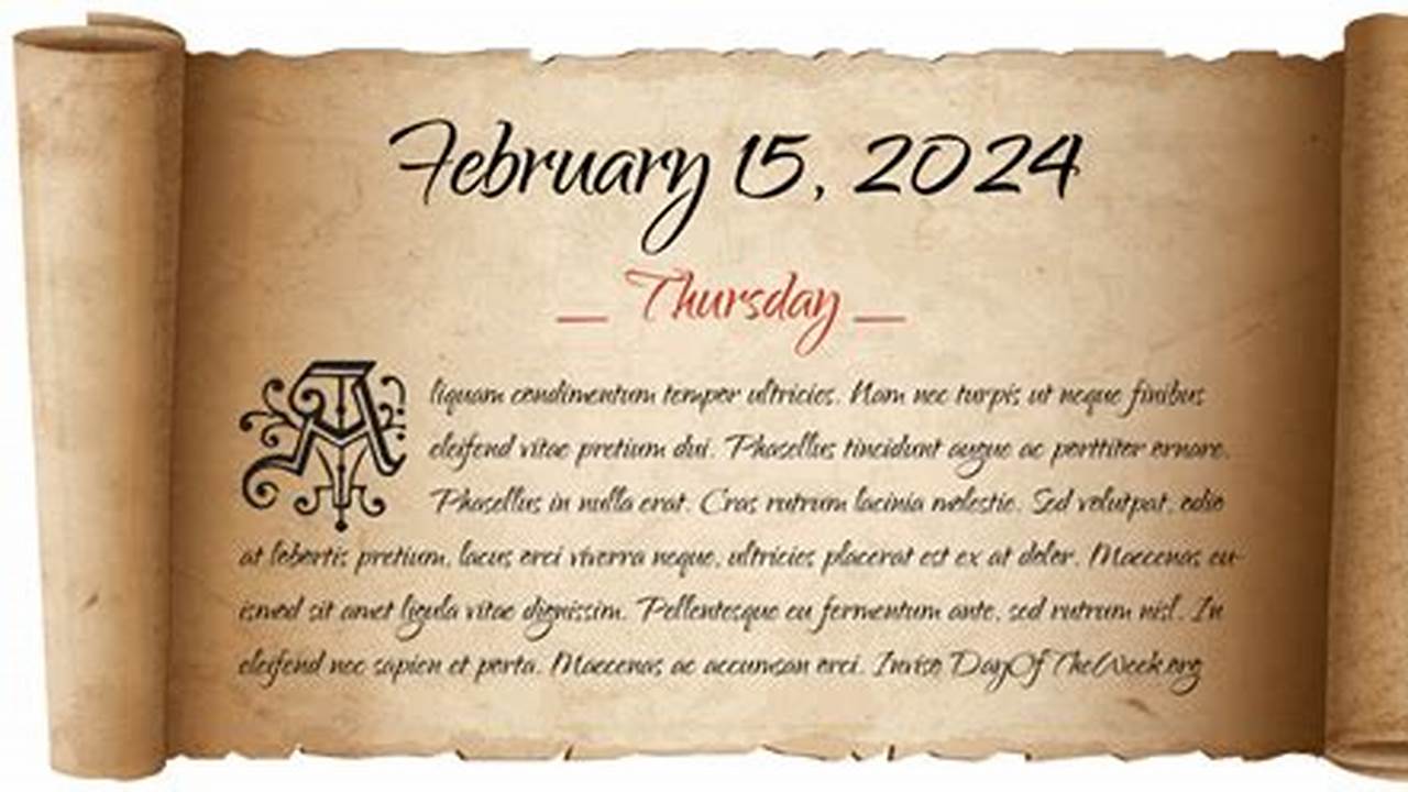 Et On Thursday, February 15, 2024, Fans., 2024