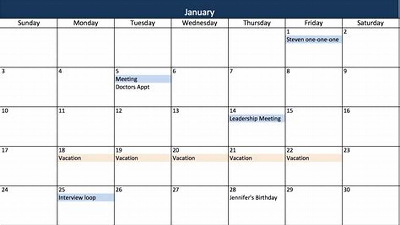 Unlock Efficient Scheduling: Master Excel Calendar Template Free for Peak Productivity